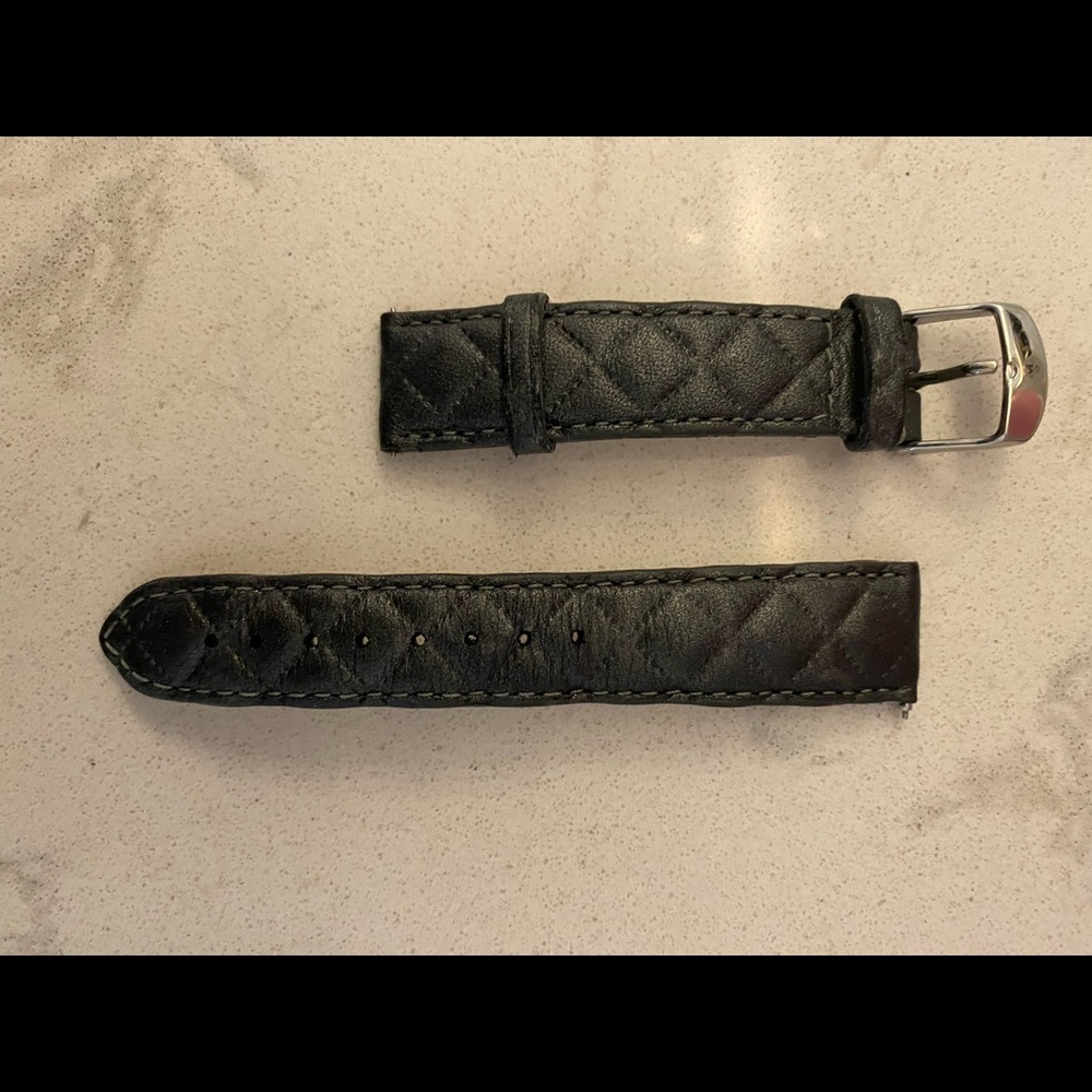 Michele Quilted Leather Watch Band